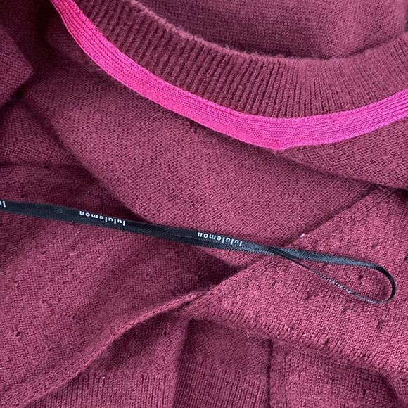 Lululemon Athletica burgundy color button closure yoga workout cardigan size 6 - Picture 7 of 9